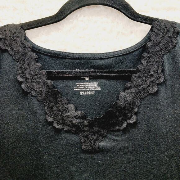 Tank Top Size XXL Black Lace Y2K Goth Fairygoth Whimsycore Festival Witchy Chic - Picture 1 of 10